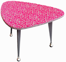 Table basse Carla gris et rose