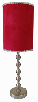 Abat-jour suedine fushia