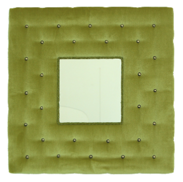 Miroir capitonné velours vert