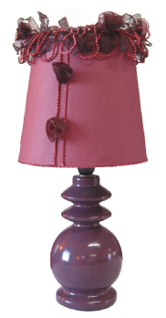 Abat-jour suedine fushia