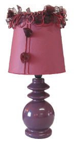 Abat-jour suedine fushia