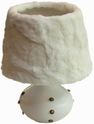 lampe Ava fourrure blanche