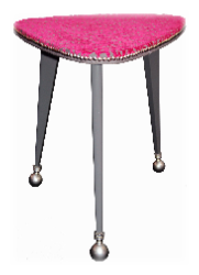 Table basse Carla gris et rose