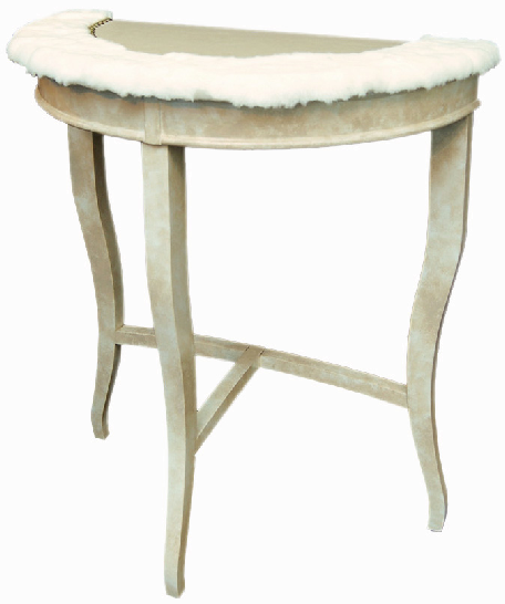 Console Ava fourrure blanche