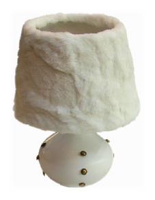 lampe Ava fourrure blanche