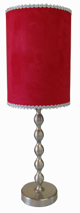 Abat-jour suedine fushia